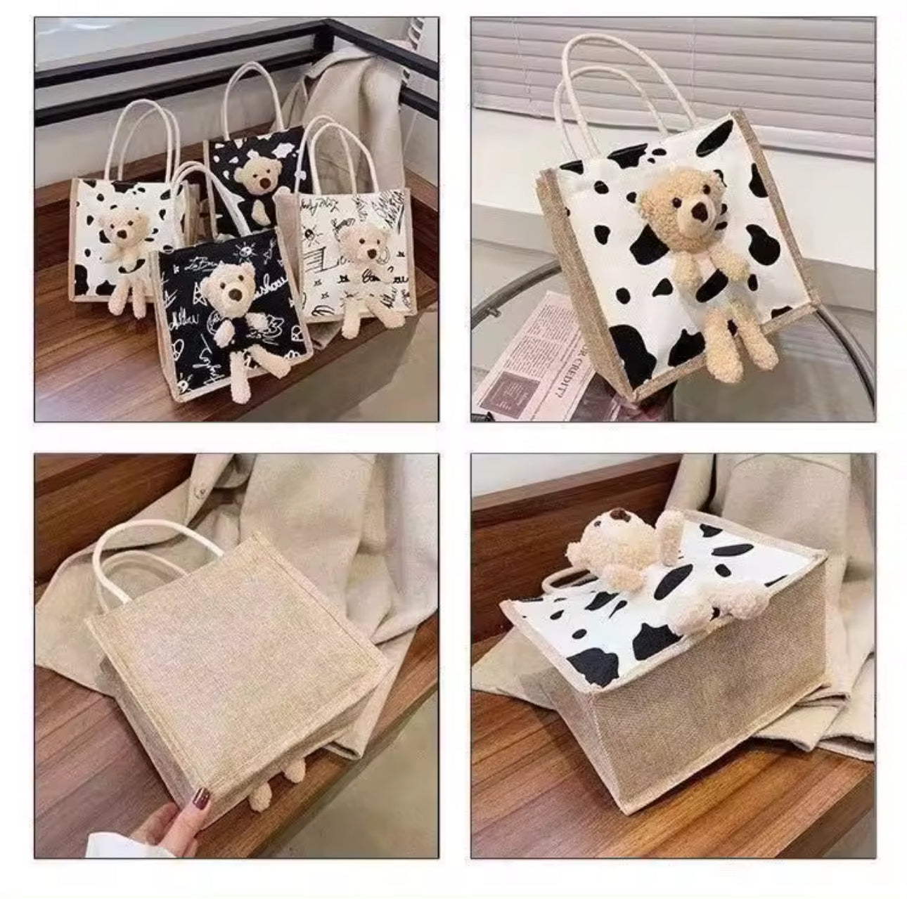 Canvas Teddy Bag