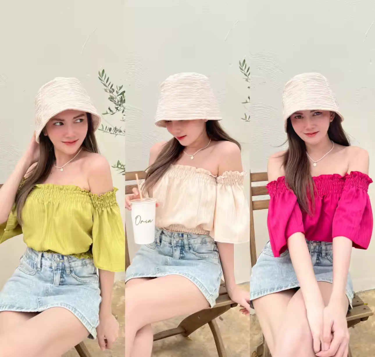 Off Sholder Sleeves Top