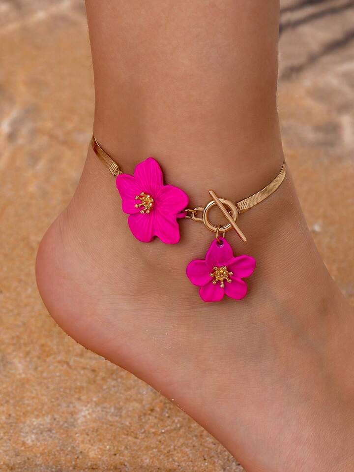 Floral anklet