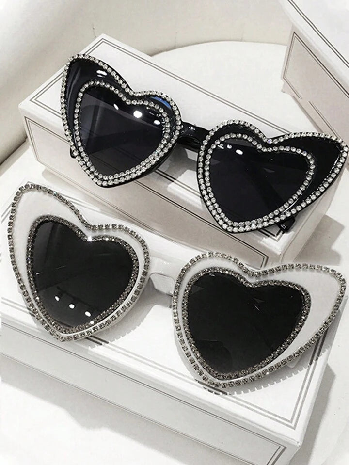 Heart Rhinestone Sunglases