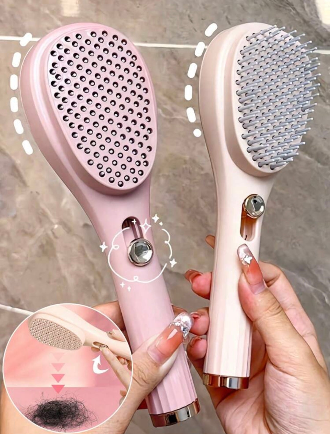 1pc Comb Telescopic Magic Comb,Home Scalp Cleaning Special Anti-Static Travel Portable Fluffy Massage Comb,Macaron Color Women Comb Anti-Static Massage Comb,Air Bag Hair Detachable Magic Brush, Scalp-Friendly Telescopic Comb, Home Smooth Hair Combing,