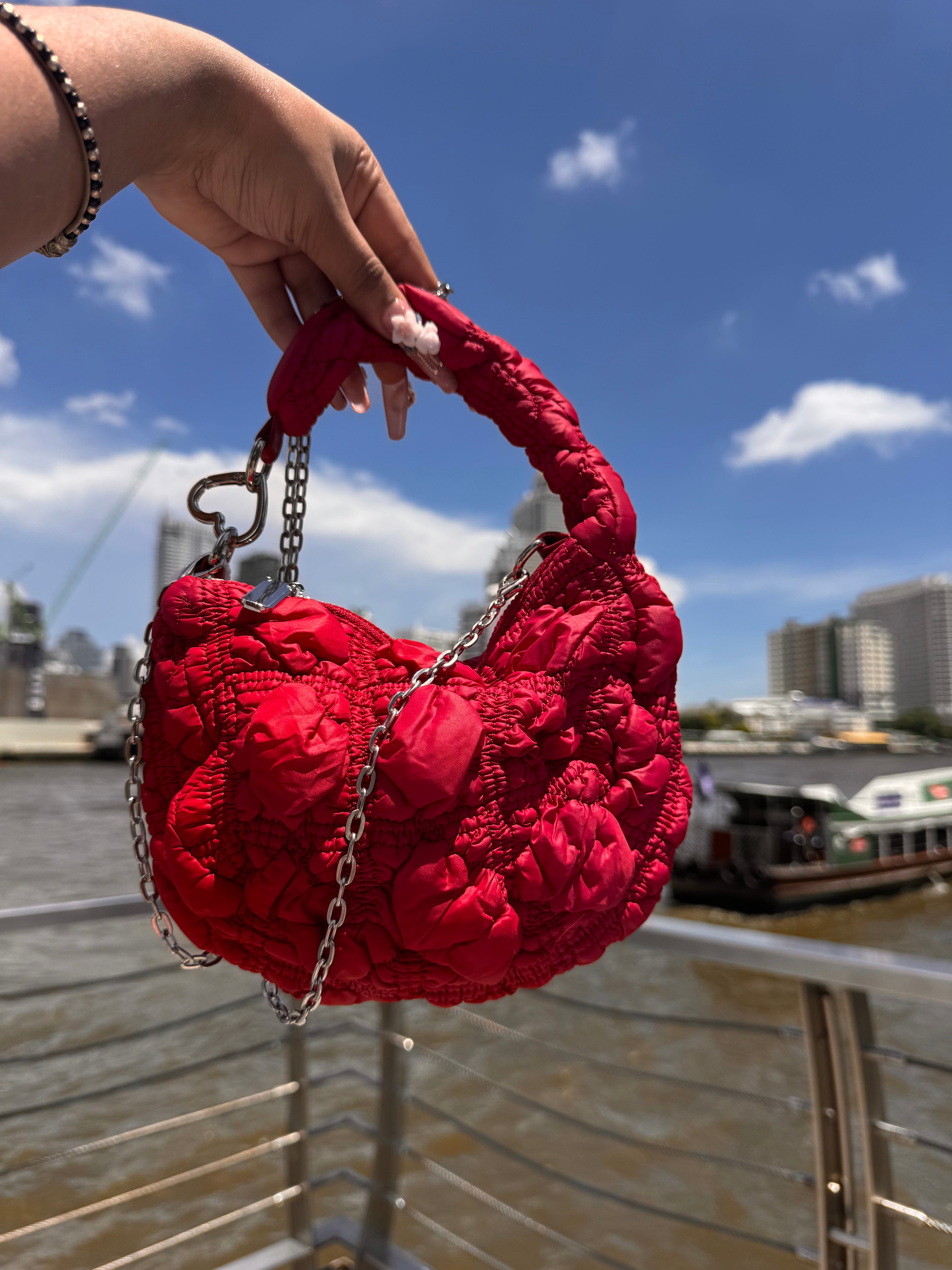 Red Puff Bag sling