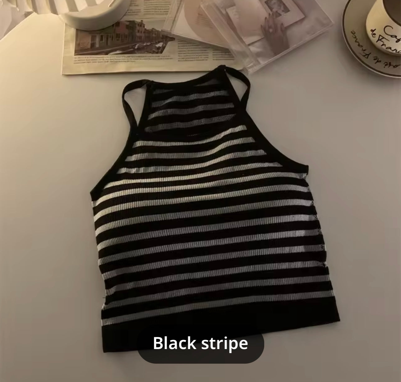 Stripe paded top