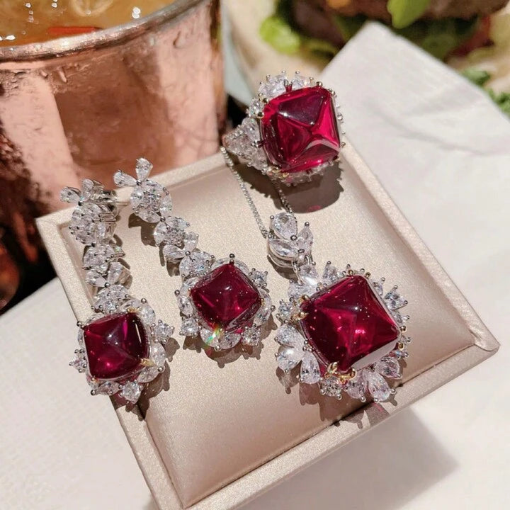 Ruby bearl set