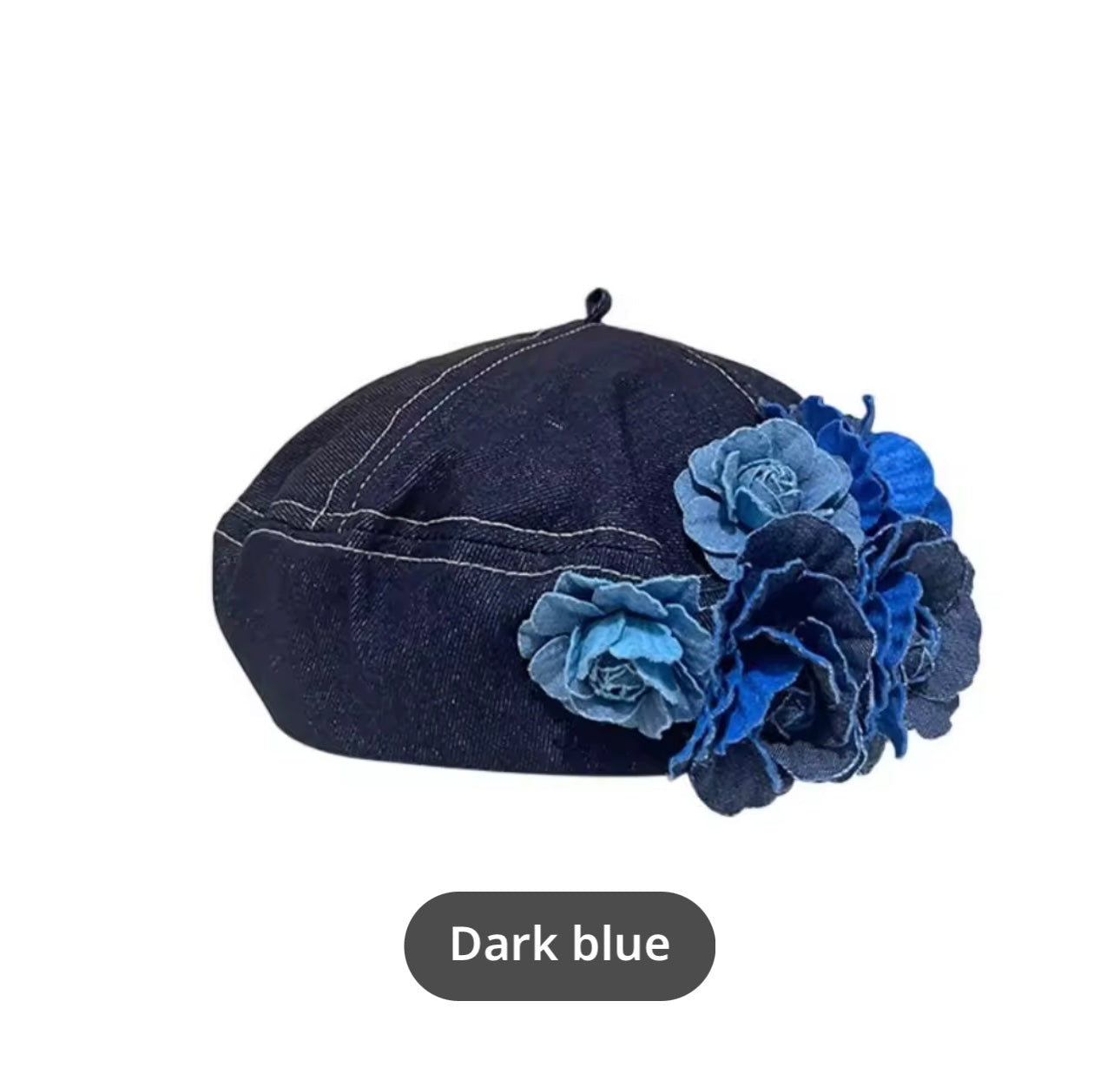 Denim Beret Cap