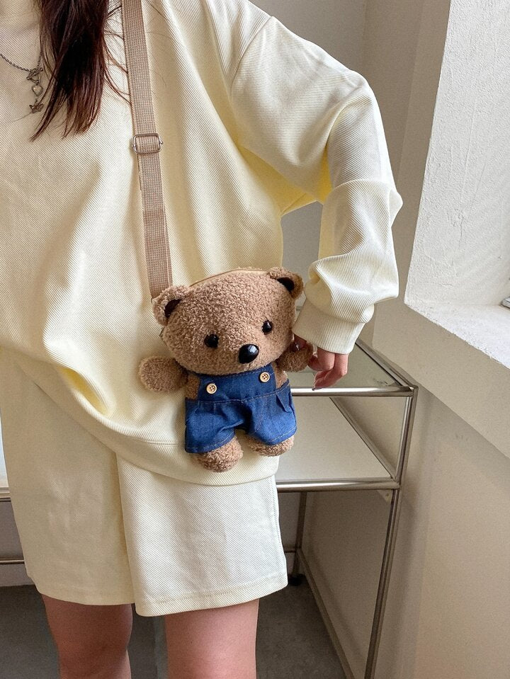 Plush Mini Teddy cross body Bag