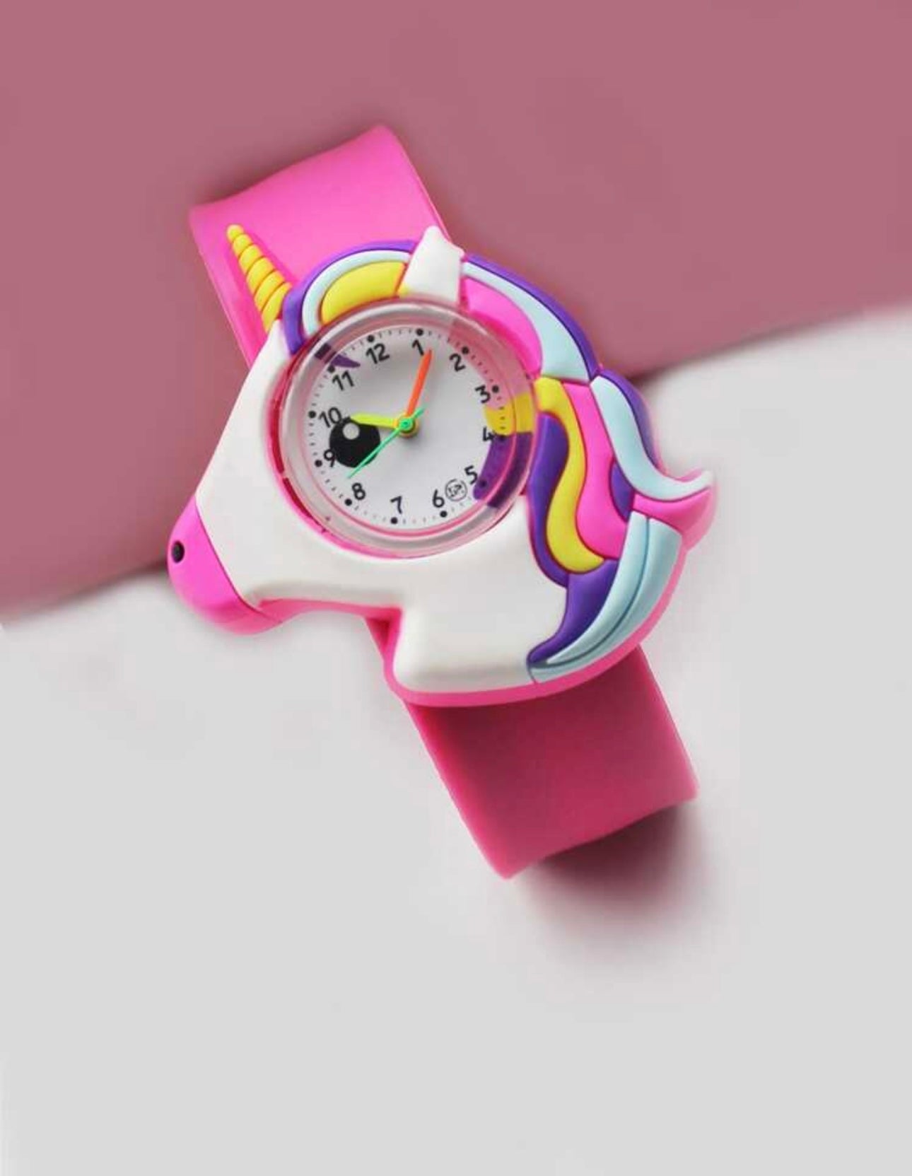 Best-Selling Unicorn Cartoon Snap Watch For Kids To Learn Time, Cute Animal Shaped Watch For Primary School Students