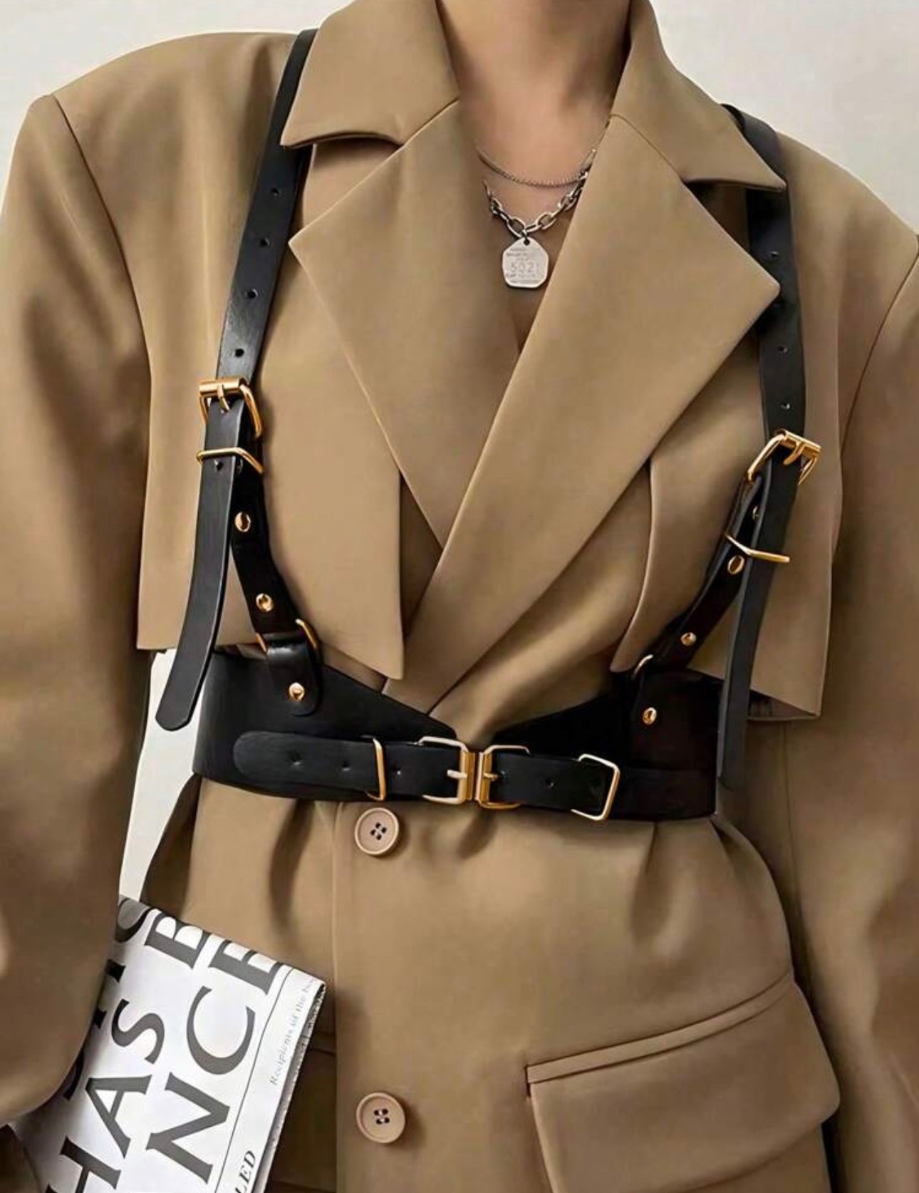 1pc Punk Style Functional Suspenders, For Dresses, Shirts, Suits And Everyday Use, Suitable For School, Halloween, Christmas