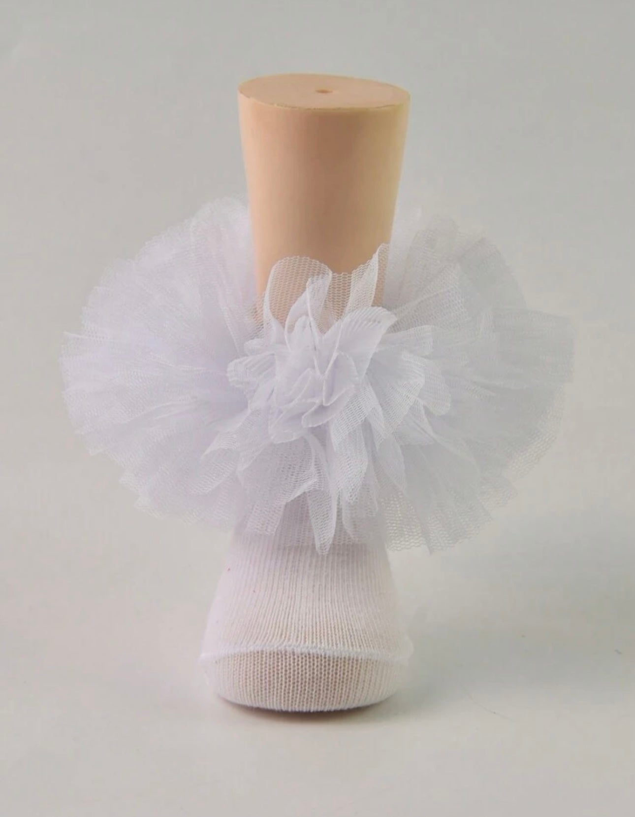 1pair Girls Ruffle Socks, Wrinkle Infant Toddler Baby Princess Fluffy Big Ruffles Socks