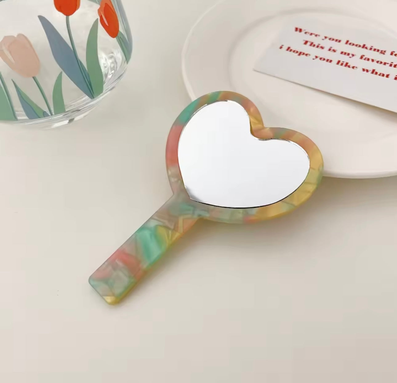 Heart shape mirror