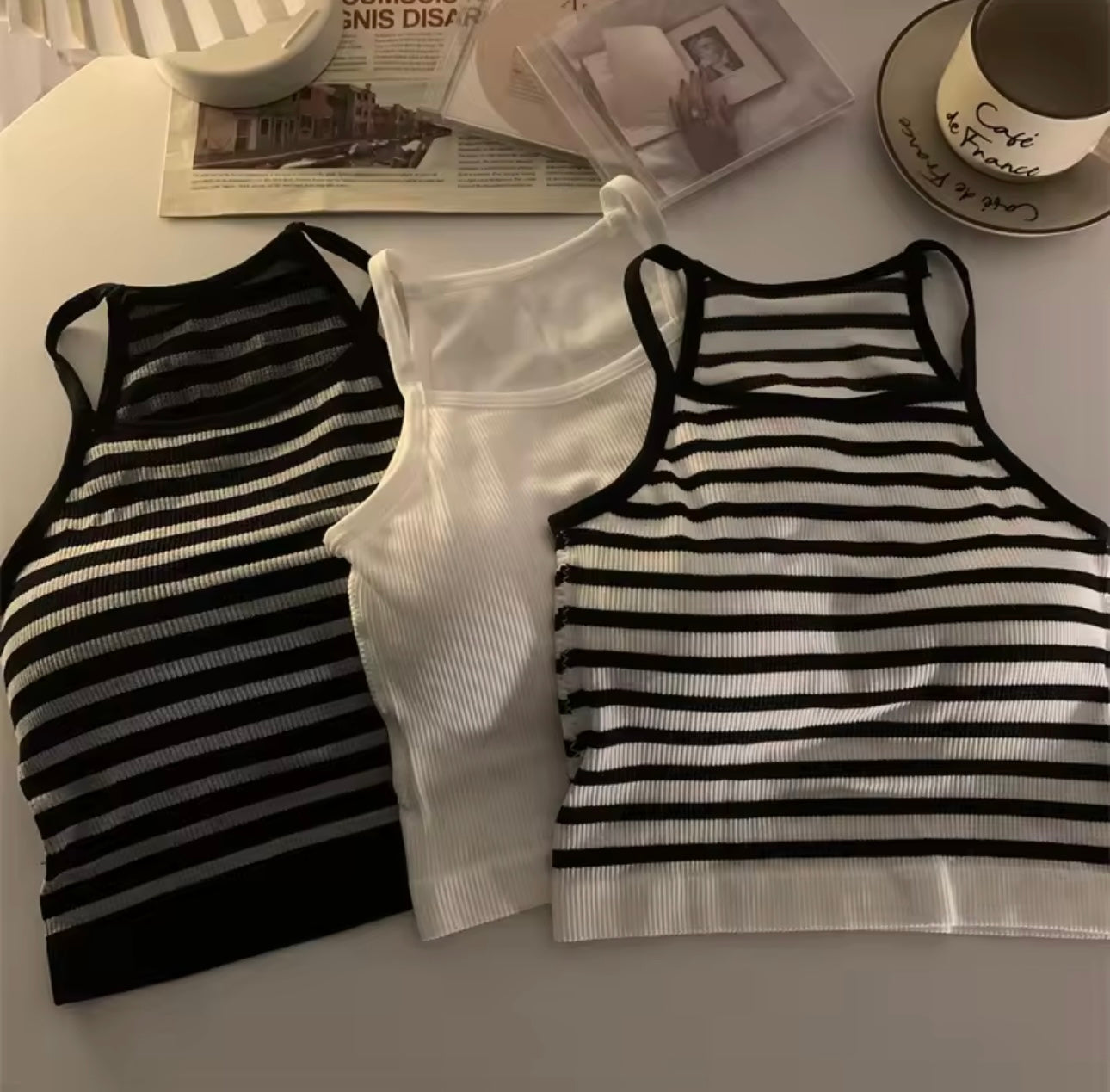 Stripe paded top