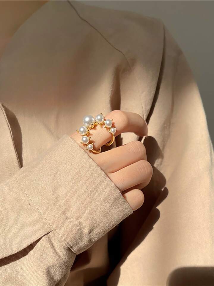 Faux Pearl Decor Ring