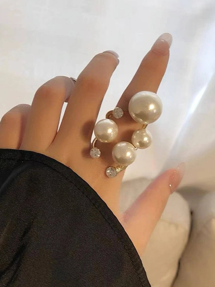 Faux Pearl Decor Ring