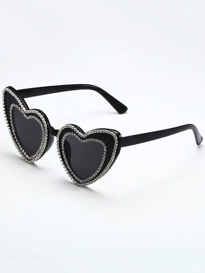 Heart Rhinestone Sunglases