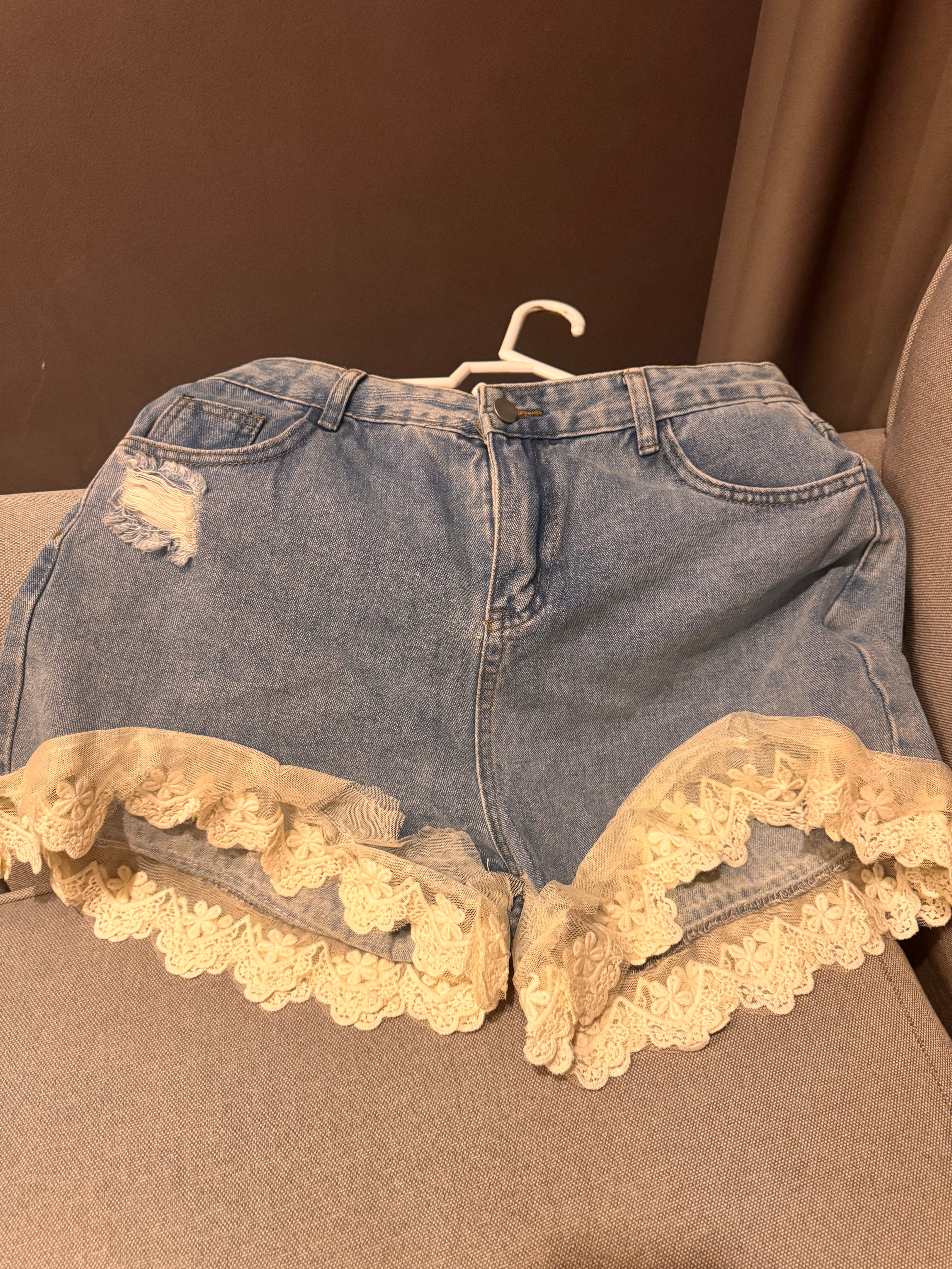 Designer denim shorts