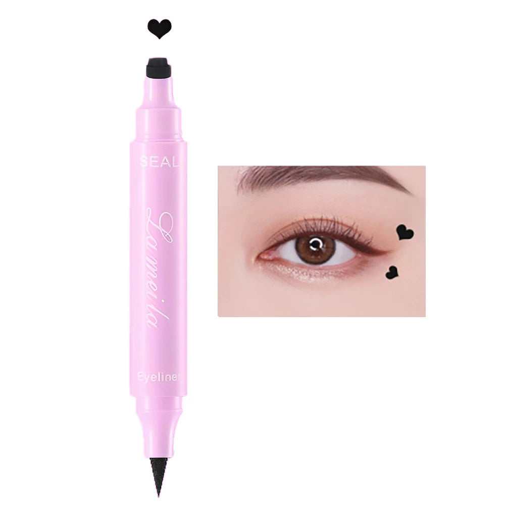 Eye liner with stamp