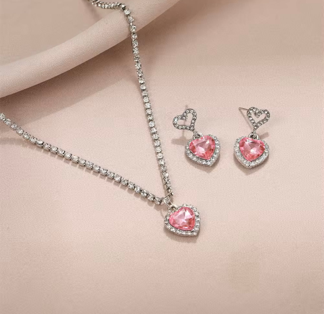 Pink heart set