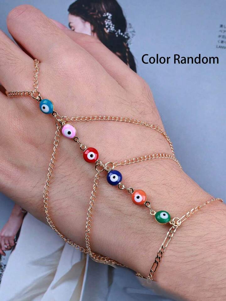 Eye design finger bracelet