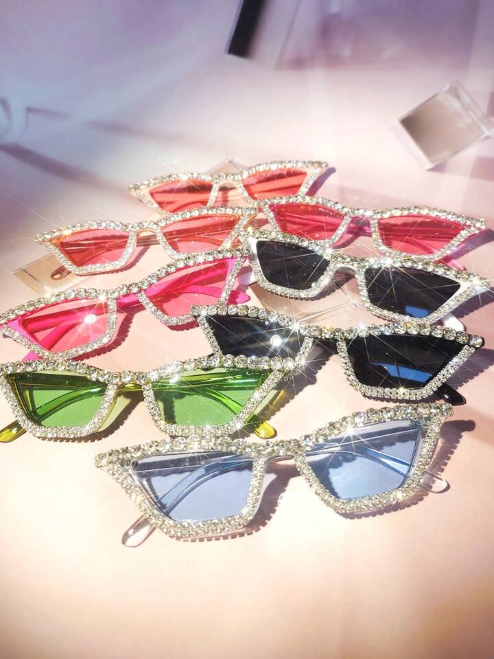 Cat Eye rhinestone glasses