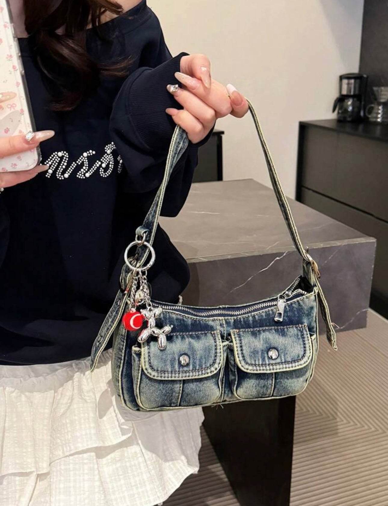 Fashionable Retro Women's Shoulder Bag, Versatile High Quality Underarm Bag, Niche Stylish Handbag