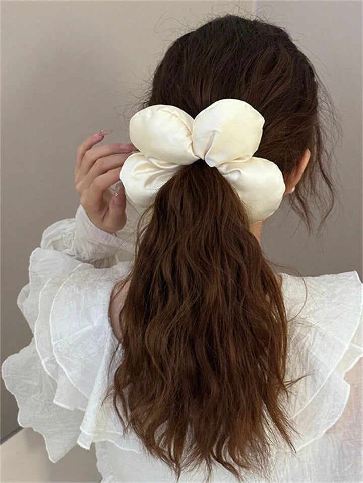 1pc Floral Scrunchie Ponytail Holder, Bohemian Style Hair Accessory For Women