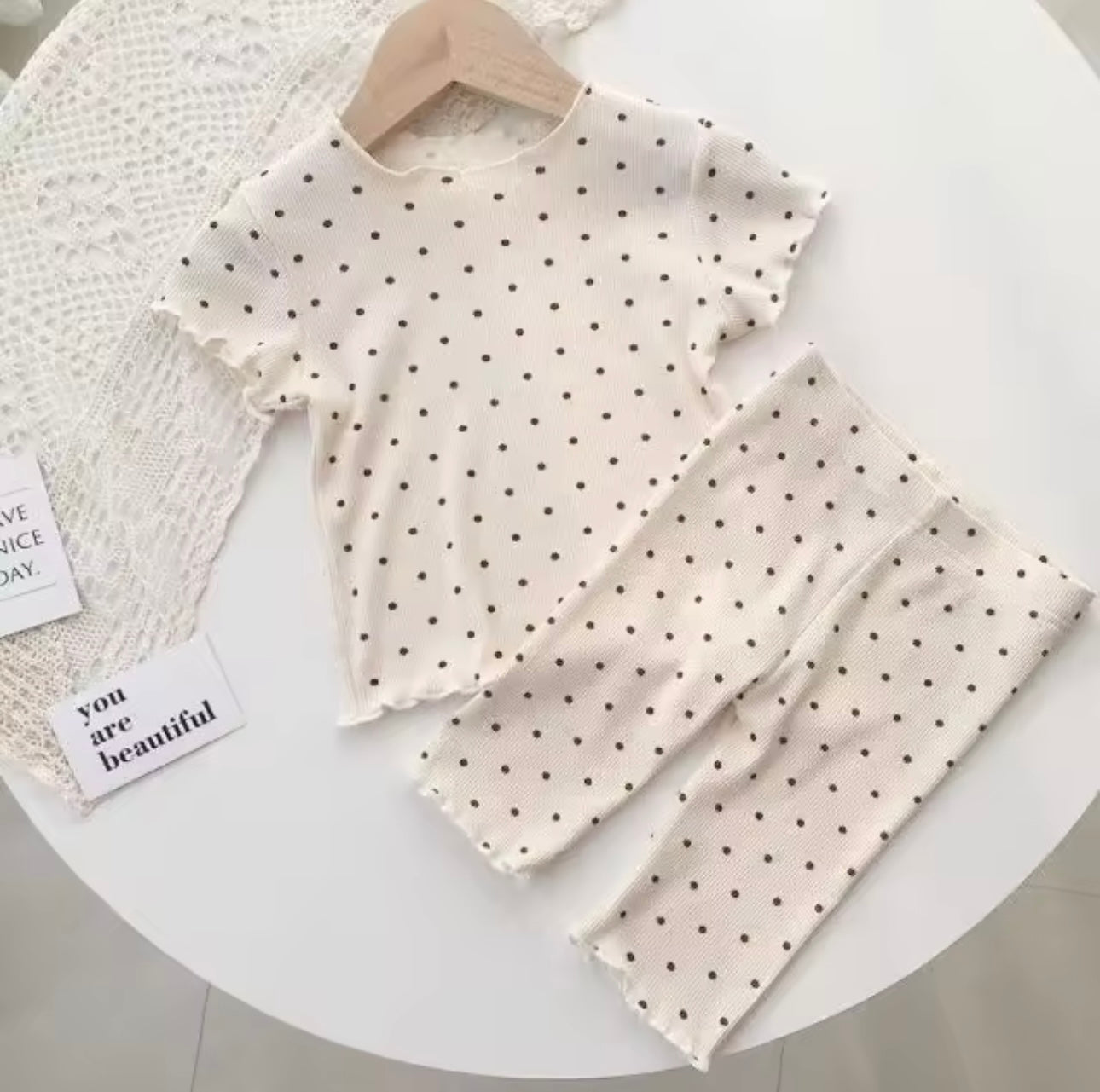 Polka dot kid set