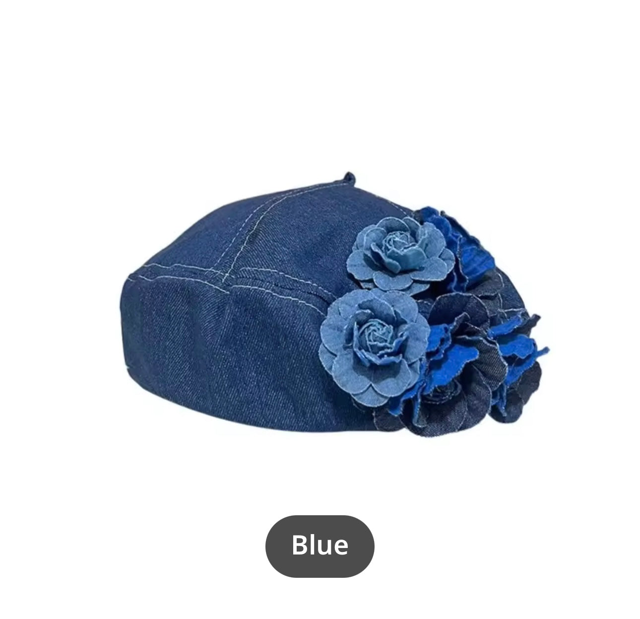 Denim Beret Cap