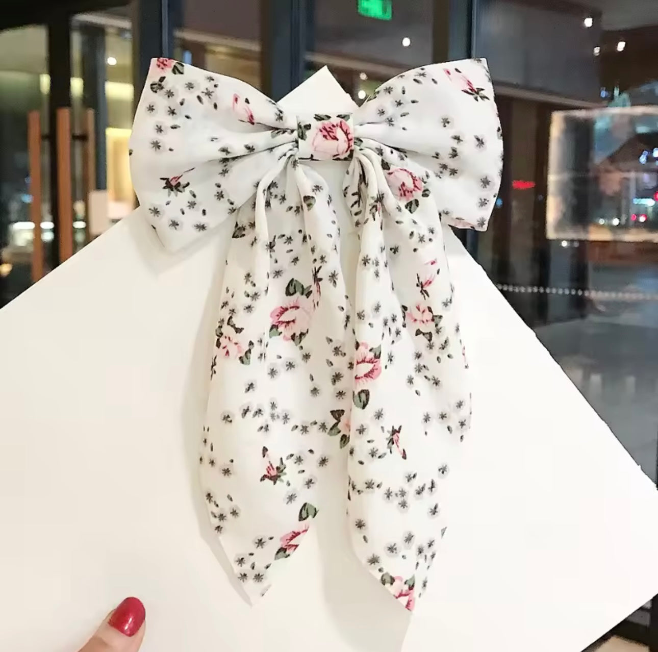 Floral Bow Clip FB1