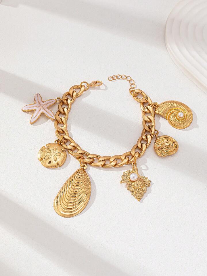 Golden charm bracelet