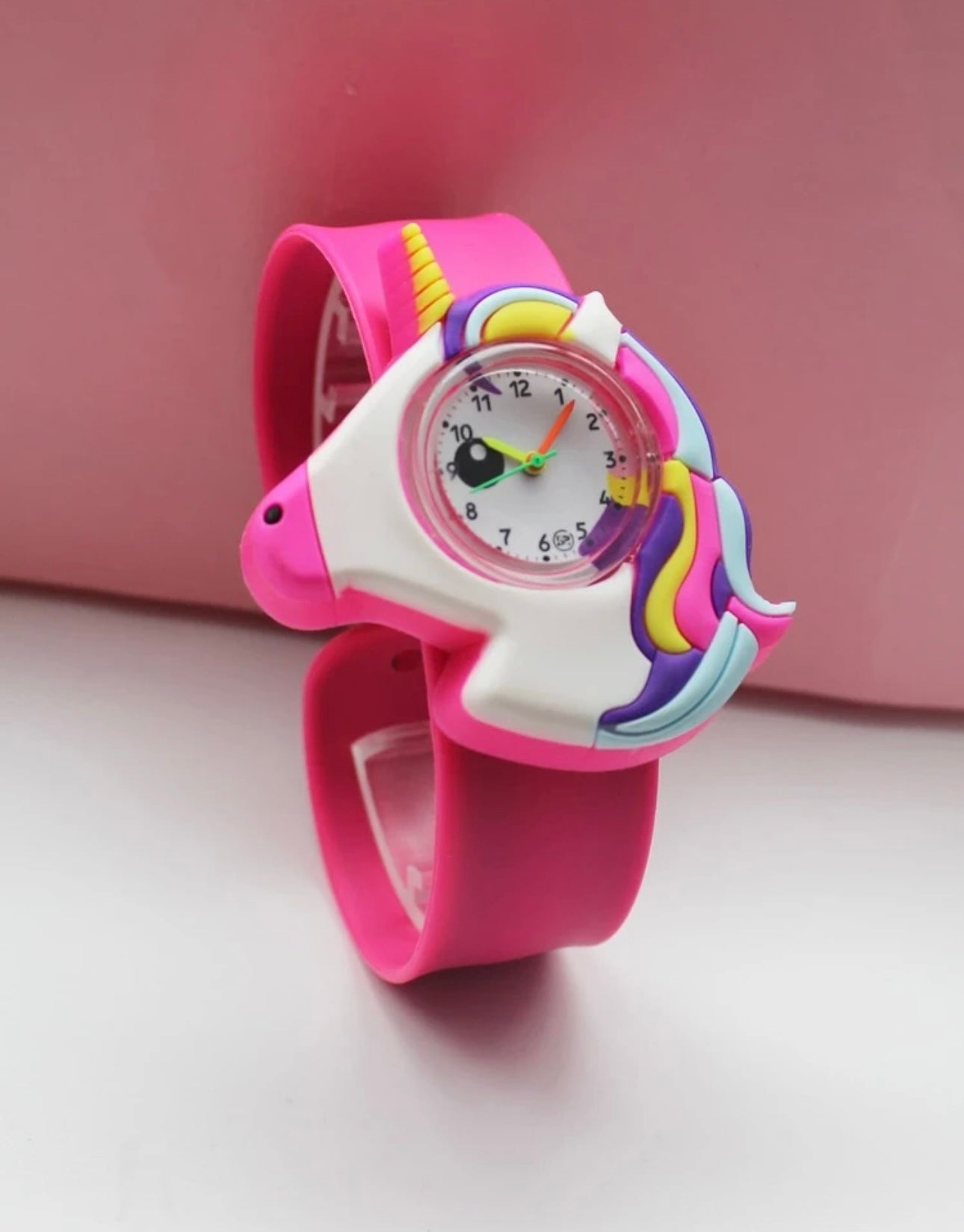 Best-Selling Unicorn Cartoon Snap Watch For Kids To Learn Time, Cute Animal Shaped Watch For Primary School Students