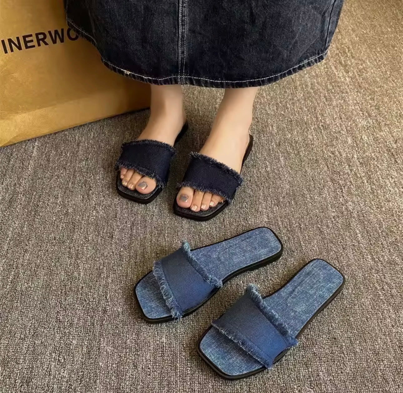 Denim Slippons