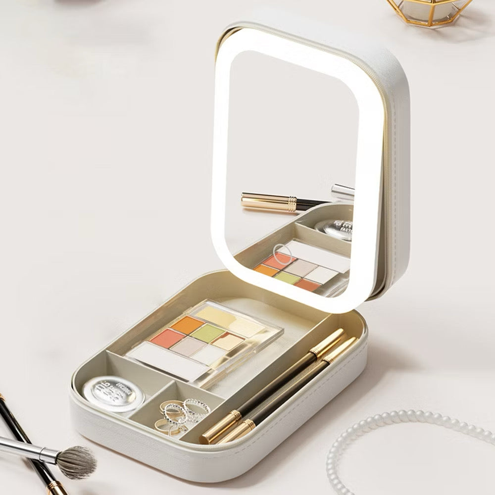 Led mirror vanity box