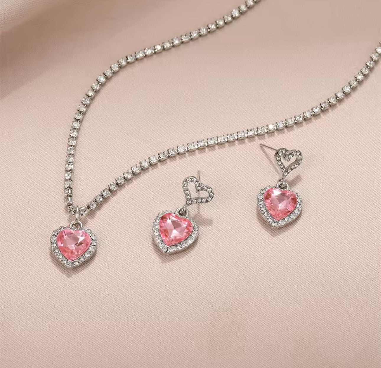 Pink heart set