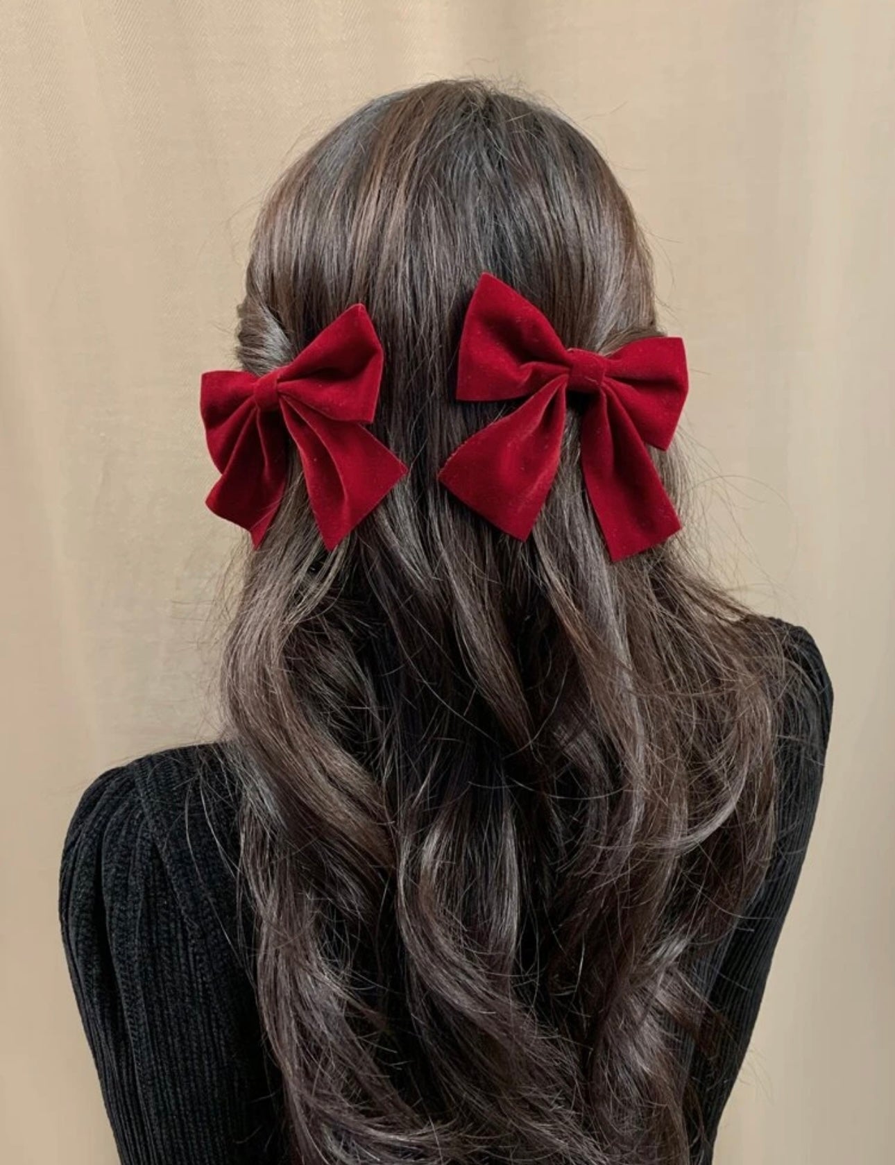 Red bow pair (2 pc)