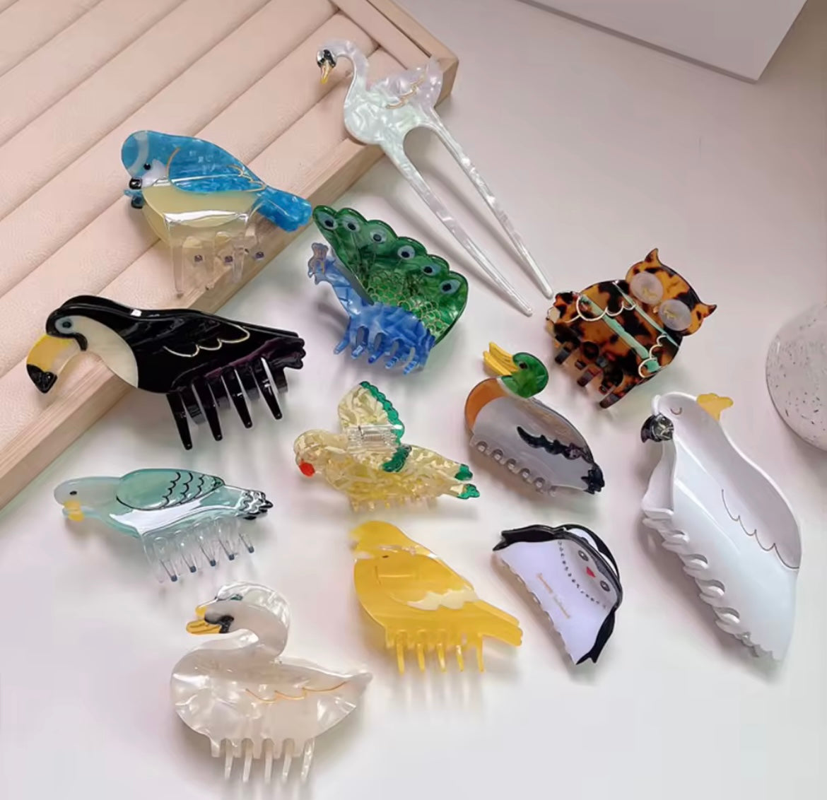 Bird Hair Clips