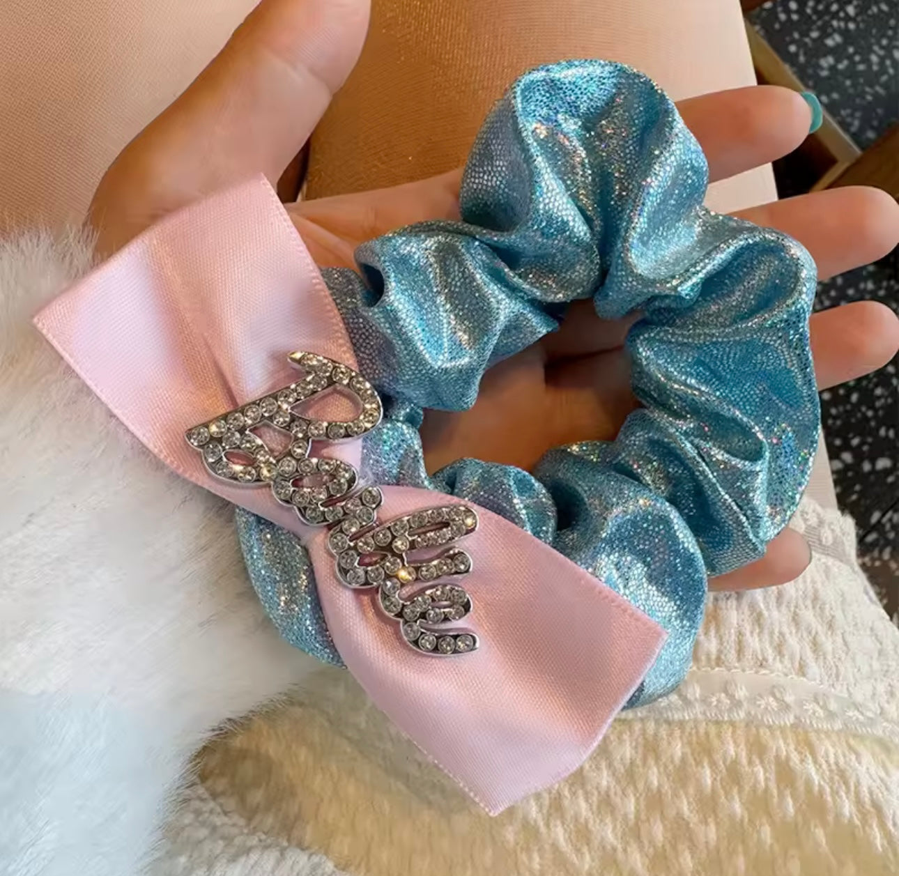 Barbie sparkle scrunchie