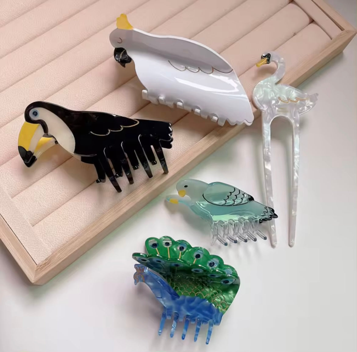 Bird Hair Clips