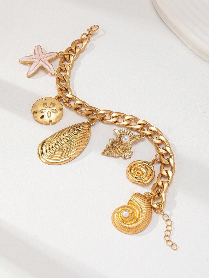 Golden charm bracelet