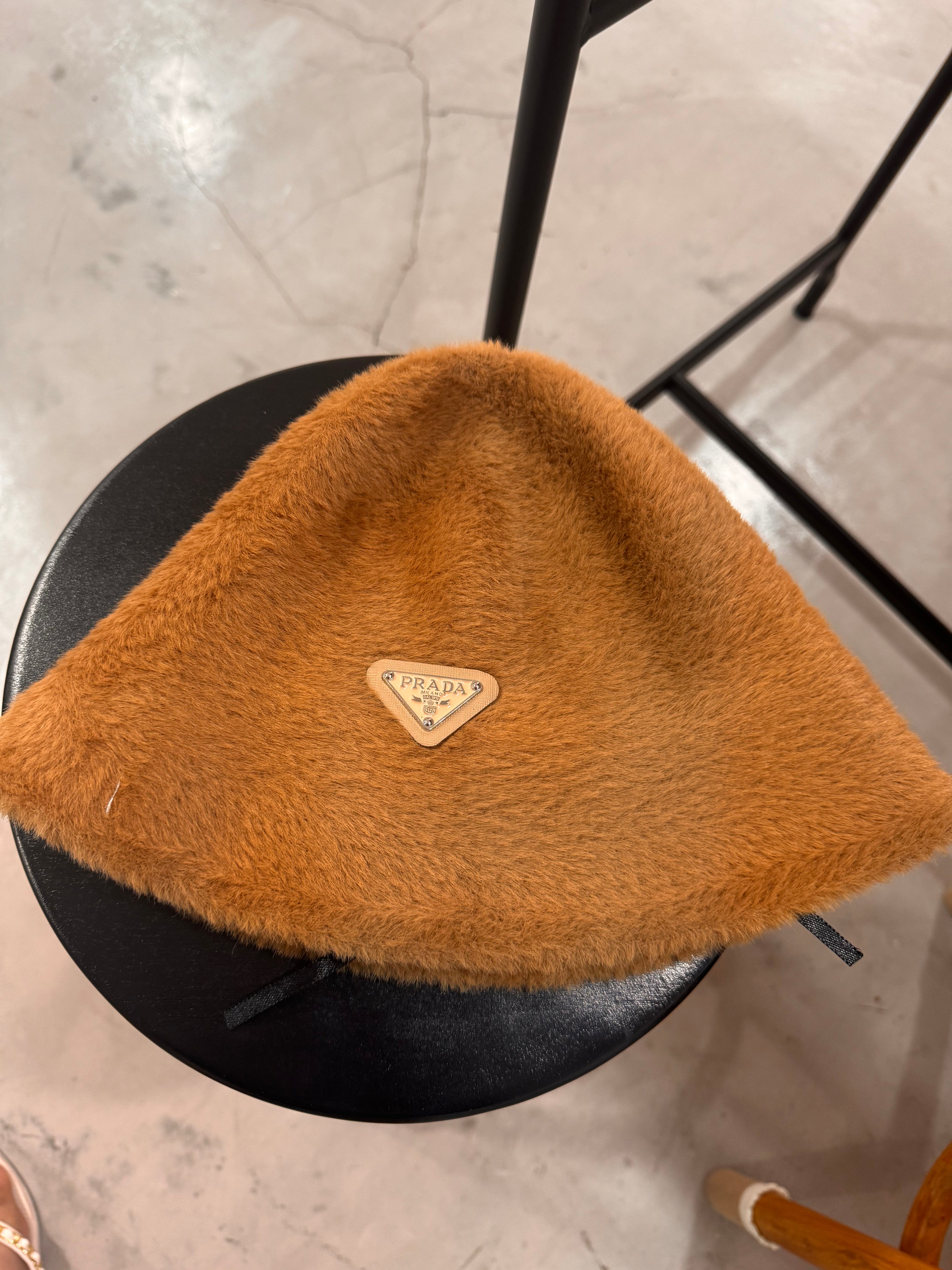 Branded bucket winter hat