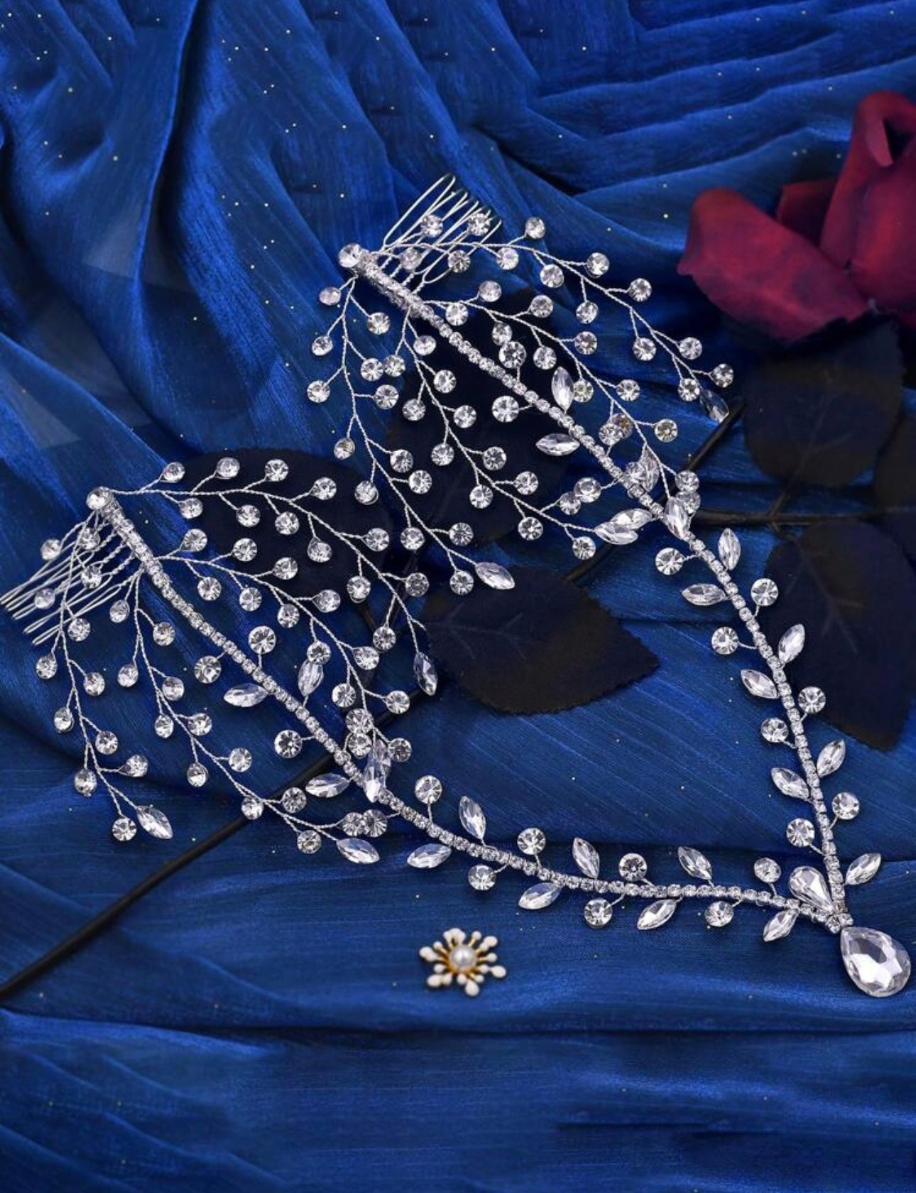 Hair rhinestone drop