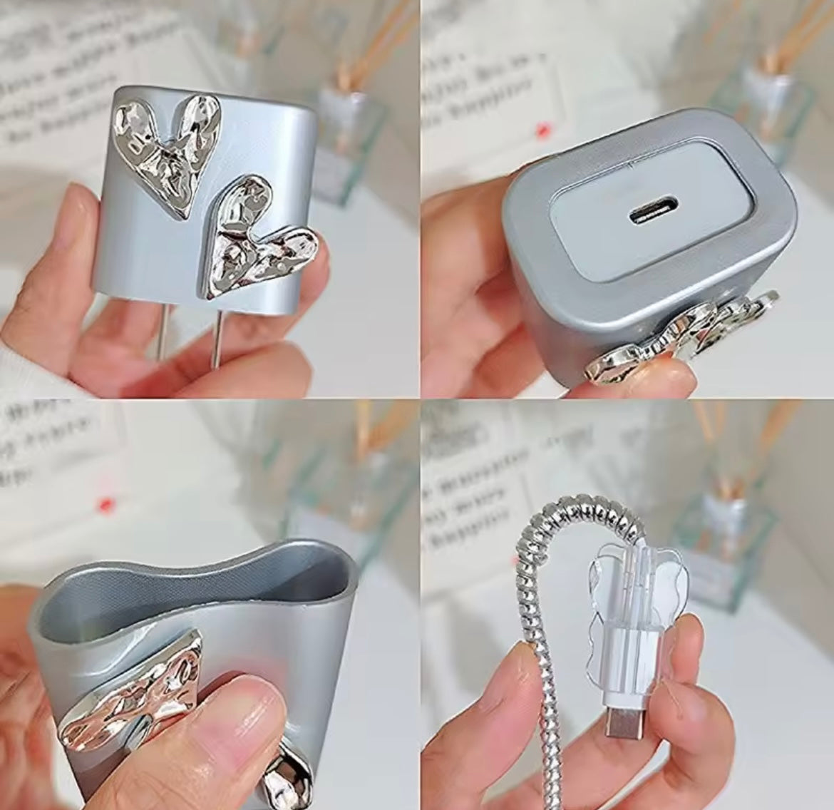 Heart Phone Cable Adapter Protector