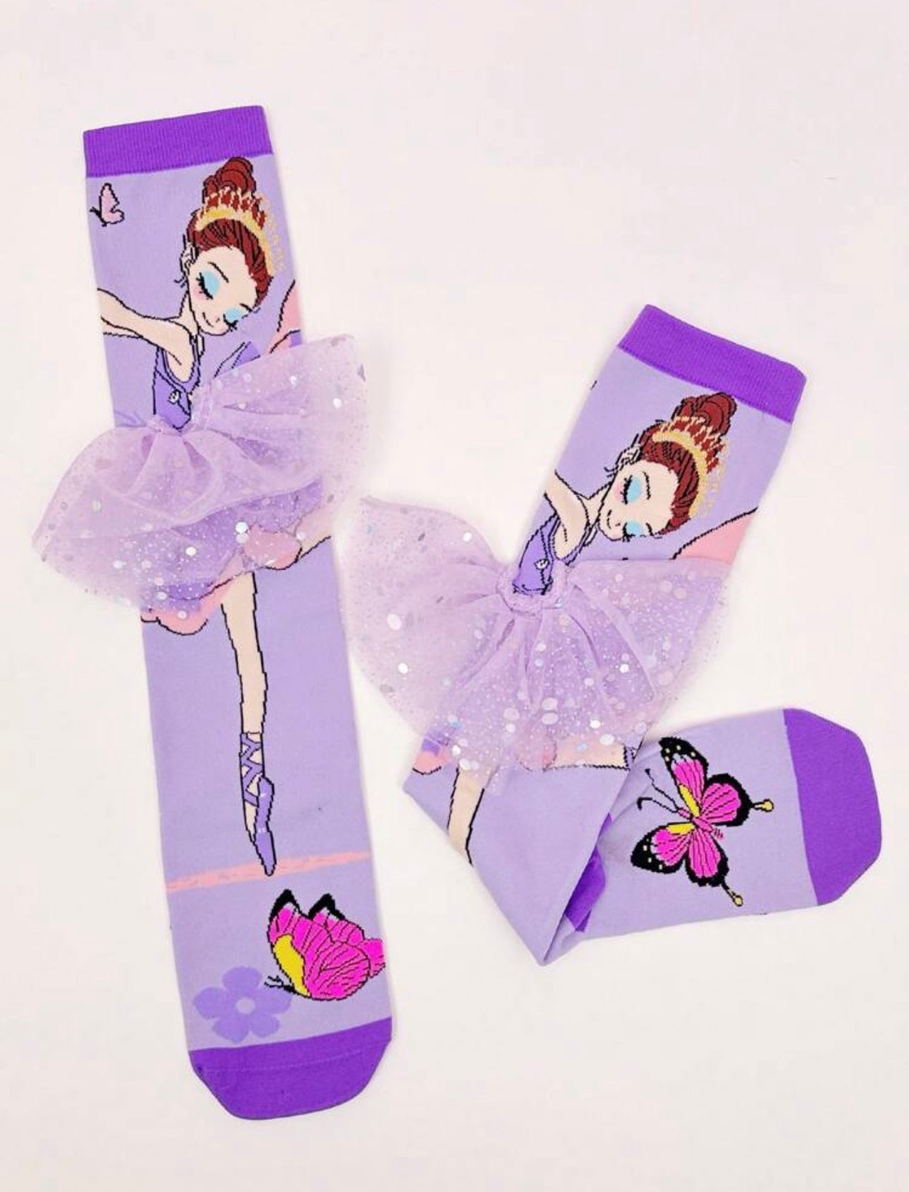 A Pair Of Cute Ballet Dancing Girl Over-The-Knee And Knee-High Socks