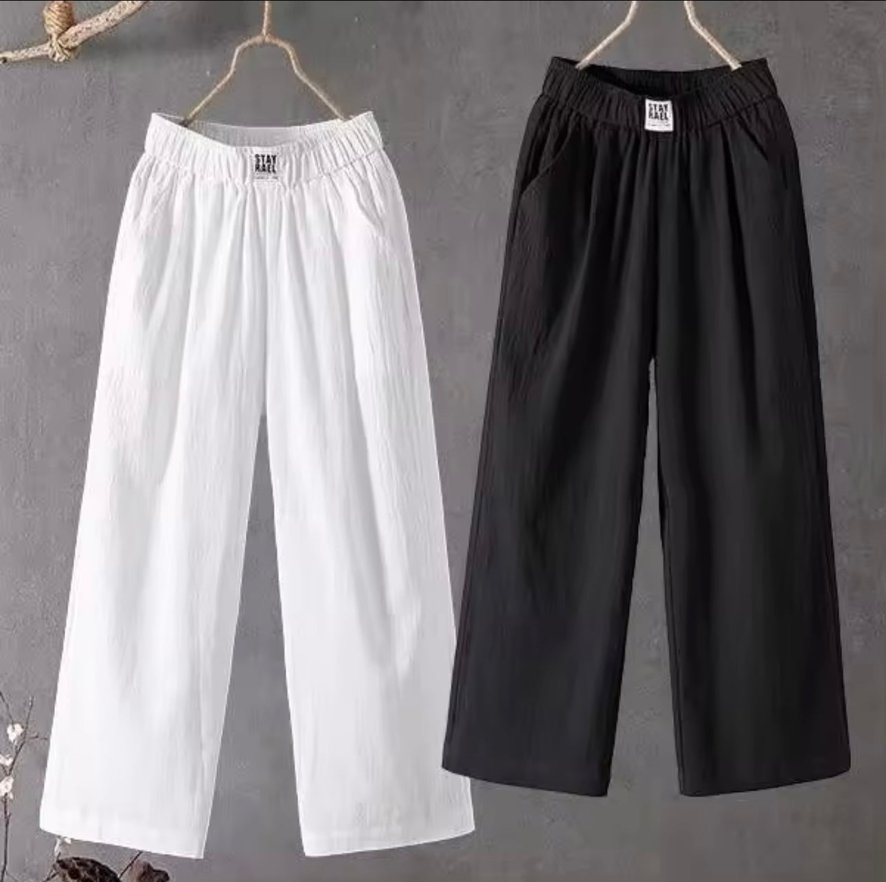 Cotton High Waist Pants