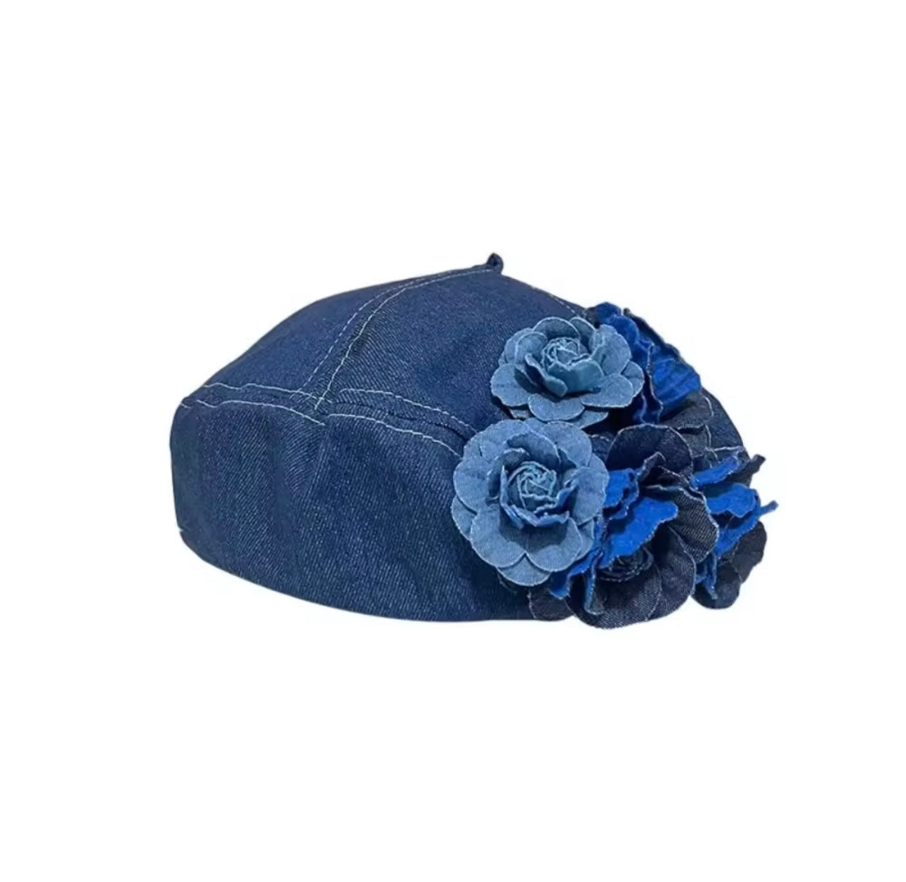 Denim Beret Cap