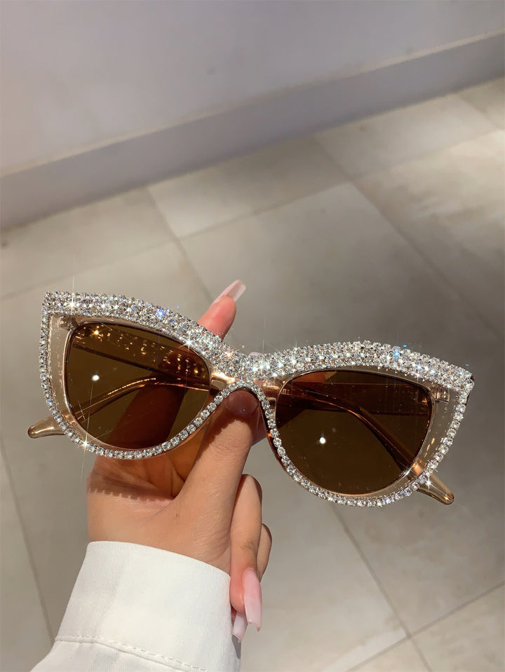 Rhinestone Cat Eye Sunglases