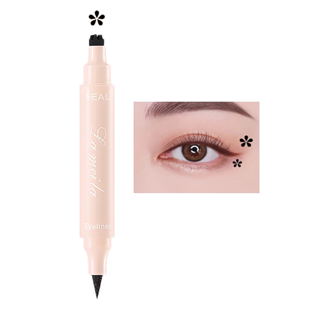 Eye liner with stamp