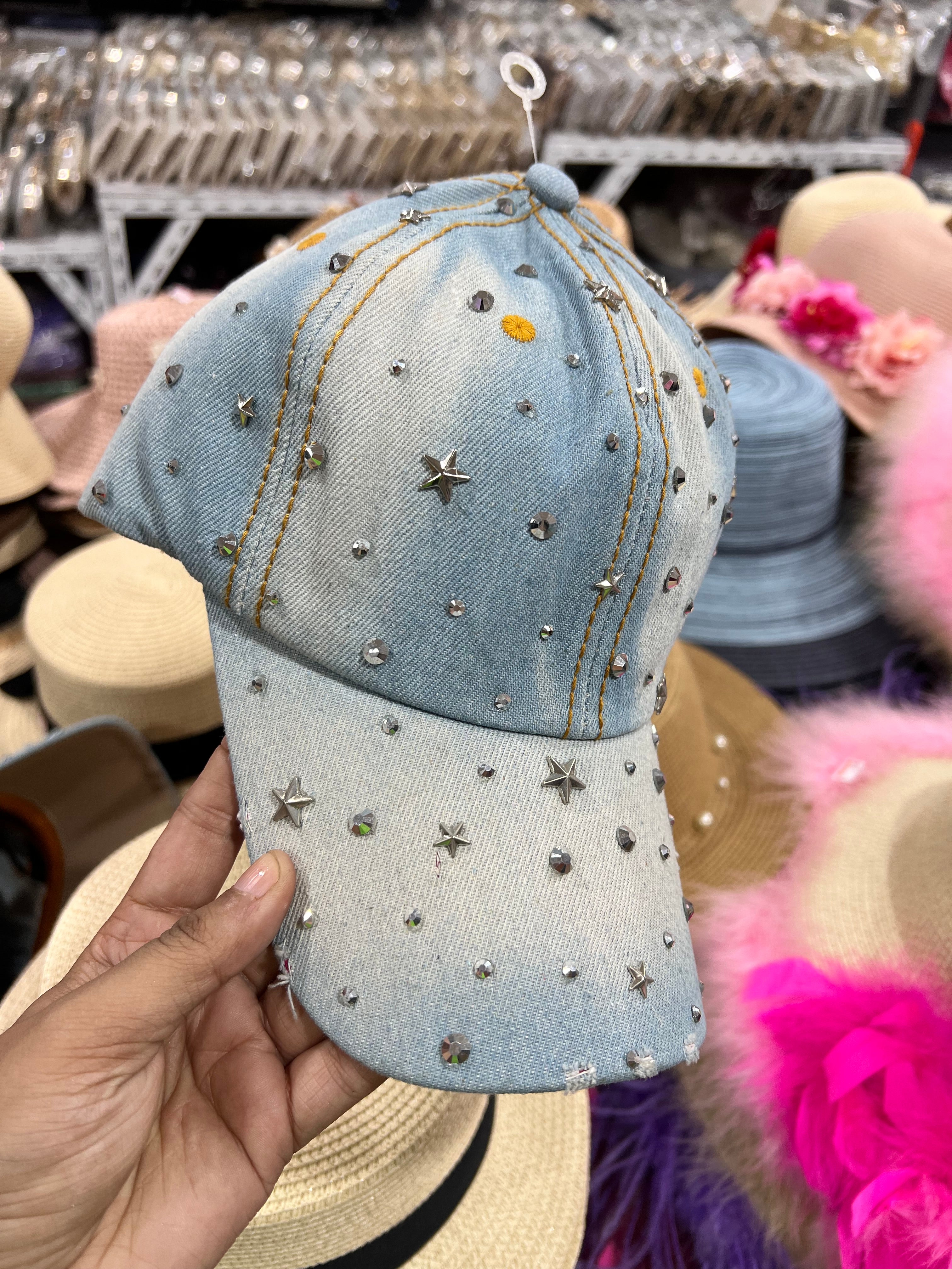 Denim swaroski Cap