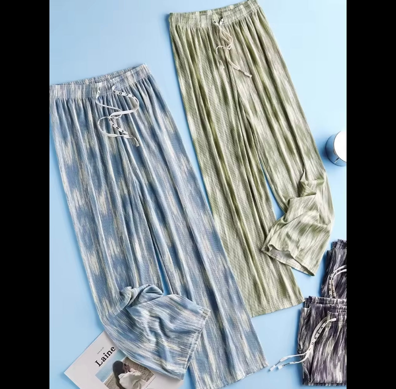 Retro cotton trousers