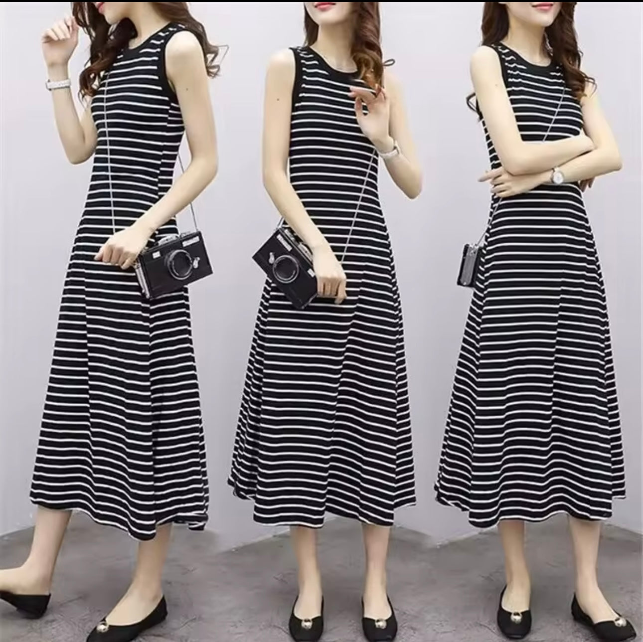 A line stripe dress