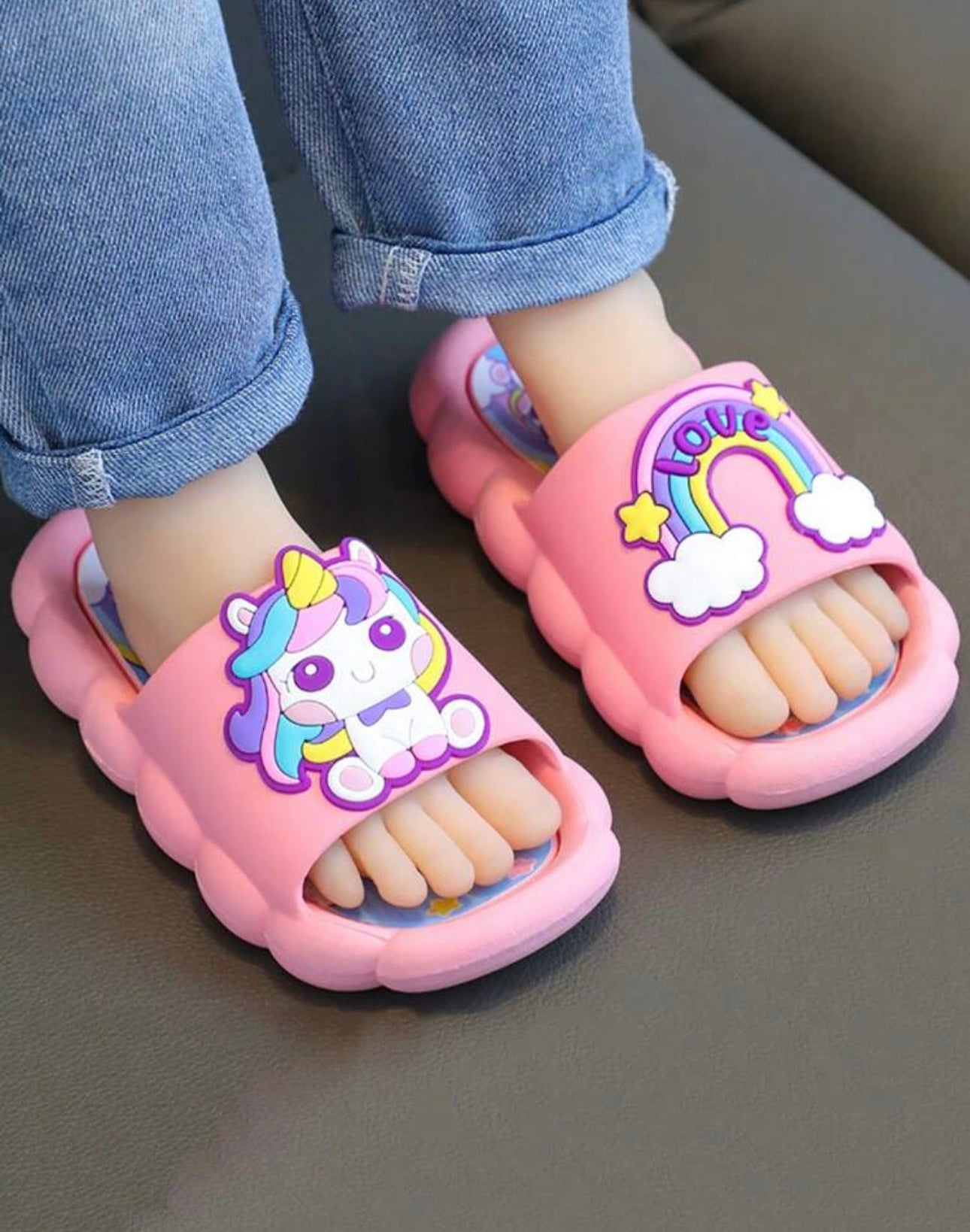 Sanrio 1 Pair Cartoon Cute Kids Slippers, Girls Toddler Soft Bottom Anti-Slip Princess Indoor Outdoor Beach Sandals, Suitable For Summer